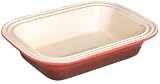 Le Creuset Stoneware 7 by 10-Inch Deep Dish Baker, Red