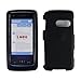 Rubberized Hard Protector Case for LG Rumor Touch LN510-Black