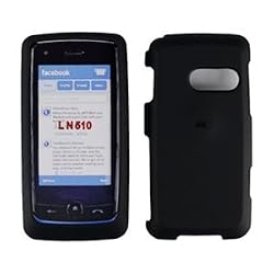 Black Rubberized Hard Protector Case for LG Rumor Touch LN510