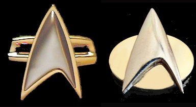 Star trek Mini (SMALL) Com Badge set of 2