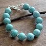 Turquoise bracelet, 'Happy Prosperity'