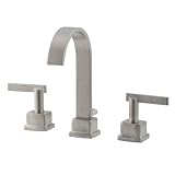 Belle Foret BFL400SN Mainz Modern Double Handle Widespread Bathroom Faucet in Oil Satin Nickel