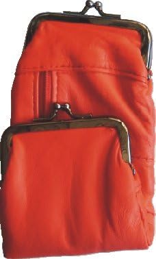 Red Lamb Skin Delux Leather Cigarette Case with Lighter Pocket and Money Pouch