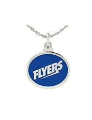 Dayton Flyers Charm Pendant. Solid Sterling Silver with Enamel
