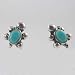 Tiny Sterling Silver and Turquoise Turtle Stud Earrings, #10267
