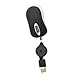 TOOGOO Black Mini Retractable USB Optical Scroll Wheel Mouse For PC