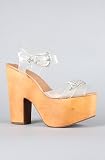Jeffrey Campbell Shoes The Suspect Shoe in Silver and Clear - Shoes for Women