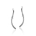 Hoops & Loops Sterling Silver Wave Polished Hook Earrings