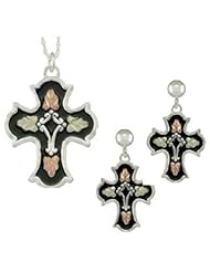 Antique Black Hills Silver Cross Jewelry Set