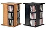 Wood Tech TO-144 Solid Hardwood Swivel Media Tower for up to 144 CDs or 64 DVDs- Oak