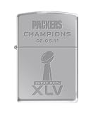 Zippo Chrome NFL Super Bowl XLV Packer Lighter