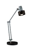 Lite Source LS-21091 Duccio Desk Lamp - Silver with Dark Walnut Shade