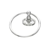 Top Knobs ED5BSNE Edwardian Bath Ring - Bushed Satin Nickel - Ribbon Back Plate