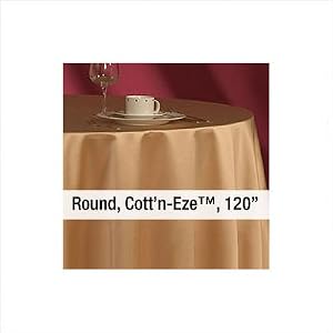 120 Round Cott'n-Eze Tablecloth [Set of 2] Color: Light Blue by 
