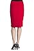 Rekucci Women's Ease into Comfort Luxe Ponte Pencil Skirt With Button Detail