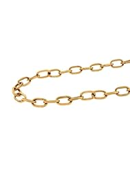 Ladies Real Solid 18K Yellow Gold Italy Cable Link Chain Necklace 16" 17.9 Grams 6.6MM