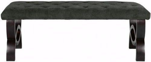 Lenox Bench 18Hx49W SLD VLVT CHRCL