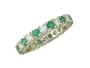 Esosa 14K Yellow Gold Emerald and Diamond Eternity Ring