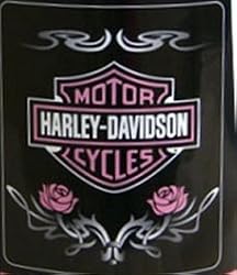 Harley Davidson Blanket - Pink Roses