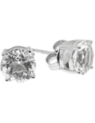 Sterling Silver & White Crystal Earrings
