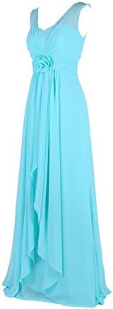 YiYaDawn Women's Long Prom Dress Size 10 US Light Blue