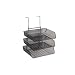 Fellowes 75902 Mesh Partition Additions Triple Tray, Side Load, Letter Size, Black