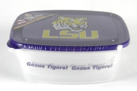 LSU Tigers 2 Piece Plastic Bowl Set with Lids