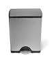 simplehuman Rectangular Step Trash Can, Fingerprint-Proof Brushed Stainless Steel, 50 Liters /13 Gallons