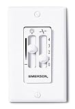 Emerson SW90W Dual 4-Speed Fan & Light Dimming Wall Control