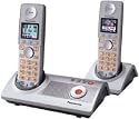 Panasonic KX - TG8122E Twin DECT Cordless Phone With Answer Machine Colour Handset Silver
