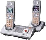 Panasonic KX - TG8122E Twin DECT Cordless Phone With Answer Machine Colour Handset Silver