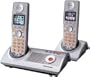 Panasonic KX - TG8122E Twin DECT Cordless Phone With Answer Machine Colour Handset Silver