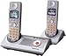 Electronics : Panasonic KX - TG8122E Twin DECT Cordless Phone With Answer Machine Colour Handset Silver