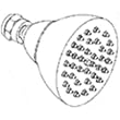 Danze Inc D461261 Single Jet Lamp Style Showerhead