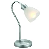 Tango 2 table lamp / desk lamp - stainless steel and glass - by Eglo Lighting