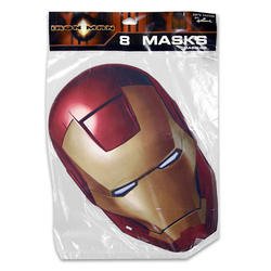 Iron Man Paper Mask 8 Pieces cardboard Party Masks