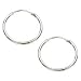 Platinum Hoop Earrings, 17.5mm.