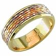 Tricolor Handmade Eternity Wedding Band