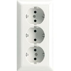 Hergestellt f�r DEMA Kabel-Kanal-Schuko-Steckdose AS 523 alpinwei�