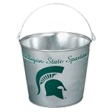Michigan State University NCAA Five Quart Galvanized Pail