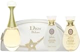 J'adore by Christian Dior for Women 4 Piece Set Includes: 1.7 oz Eau de Toilette Spray + 1.7 oz Perfumed Body Lotion + 1.7 oz Perfumed Bath and Shower Gel + Signature Clutch