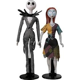 Nightmare Before Christmas Jack and Sally Porcelain Doll Set by NECA