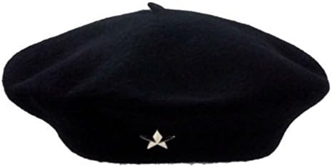 Youth Kids Che Guevara Black Beret Hat with Metal Star