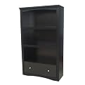 3 Shelf Bookcase with Drawer Black
