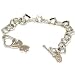 PLAYBOY 7.5" Tiffany Style Bracelet With Blue Eyed Bunny Charm In A Presentation Box & Bag