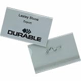 Produkt-Bild: Durable 8604-19 Namensschilder mit Wellennadel farblos Inh.10