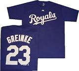 Kansas City Royals Zack Greinke Majestic Royal Blue Name and Number T Shirt