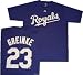 Kansas City Royals Zack Greinke Majestic Royal Blue Name and Number T Shirt