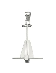 925 Solid Sterling Silver Nautical Necklace Charm Pendant, 3d Danforth Anchor Moveable