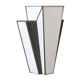 Art Deco Leaded Glass Wall Light Black / White